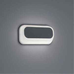 LED-Wandleuchte Moldova Kunststoff / Aluminium - 1-flammig - Weiß / Anthrazit