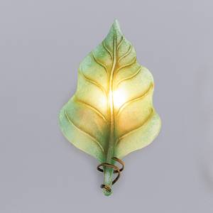 Lampada da parete Orione Metallo/Vetro Color oro antico/Verde 1 luce