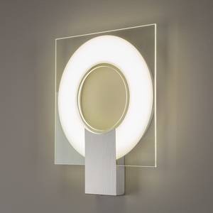 Wandlamp Q glas/metaal - wit - 1 lichtbron