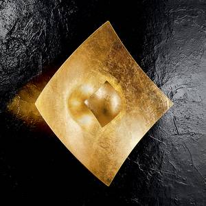 Lampada da soffitto Quadrangolo Gold Metallo/Vetro 2 luci