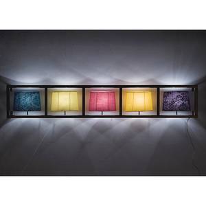 Horizontale wandlamp Parecchi chroomkleurig metaal/textiel 5 lichtbronnen