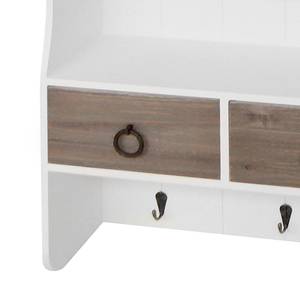 Etagère murale Galano Blanc / Eléments décoratifs en bois massif