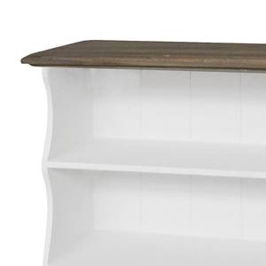 Etagère murale Galano Blanc / Eléments décoratifs en bois massif