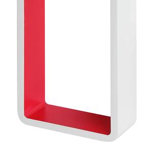 Étagères murales Anoka (lot de 3) Blanc brillant / Rouge mat