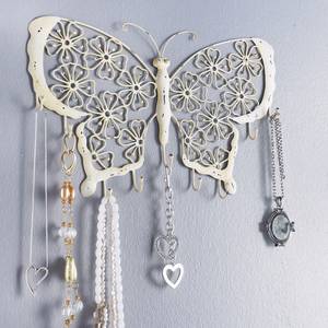 Wandschmuckhaken Butterfly Metall - Weiß
