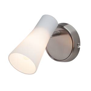 Wandspot Furore Metall/Glas - Silber - 1-flammig