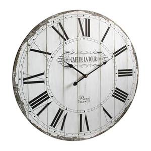 Horloge Auray Panneau de fibre de bois à densité moyenne (MDF) - Blanc