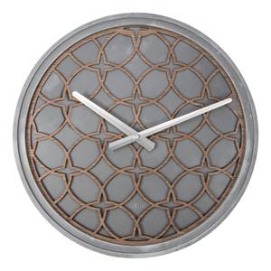 Horloge Concrete Love Polyrésine / Sapin massif - Gris clair / Sapin