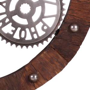 Orologio da parete pinion legno anticato marrone/color argento