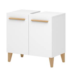 Meuble sous vasque Cubo Blanc Chêne