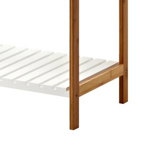 Meuble sous vasque Jakob II Bambou partiellement massif - Bambou / Blanc mat