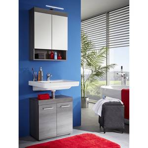 Meuble sous lavabo Runner Gris cendré - Argent cendré