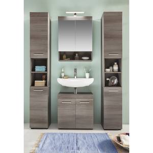 Meuble sous lavabo Runner Gris cendré - Argent cendré