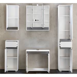 Armoire de toilette  SOL 5 articles Blanc brillant / Blanc