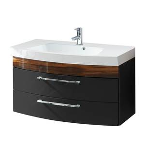 Meuble à lavabo Vibrant Anthracite / Noisette - 90cm