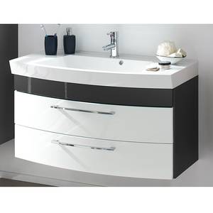 Meuble à lavabo Vibrant Anthracite / Blanc - 90cm