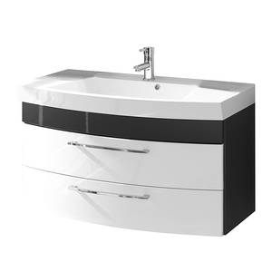 Meuble à lavabo Vibrant Anthracite / Blanc - 90cm