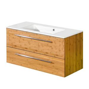 Meuble lavabo Bern Bambou verni naturel