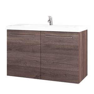 Armadietto con lavabo elva quercia tartufo - 80 cm - Larghezza: 80 cm