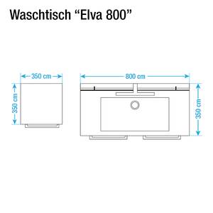 Wastafelkast Elva wit - 80cm