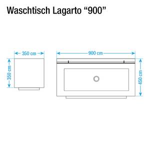 Wastafelkast Libato antracietkleurig - 60cm