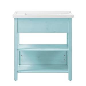 Ensemble meuble lavabo Paulina Pin massif - Turquoise