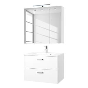 Salle de bain Zeehan (2 éléments) Blanc 60 cm - Blanc brillant / Blanc - Largeur : 60 cm