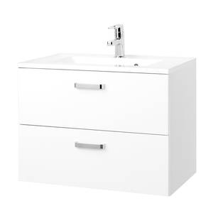 Salle de bain Zeehan (2 éléments) Weiß 70 cm - Blanc brillant / Blanc - Largeur : 70 cm