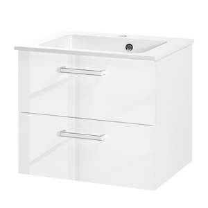 Meuble lavabo Siena Blanc brillant - 57,5 cm