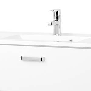 Mobile con lavabo Zeehan I Bianco lucido / Bianco - Larghezza: 90 cm