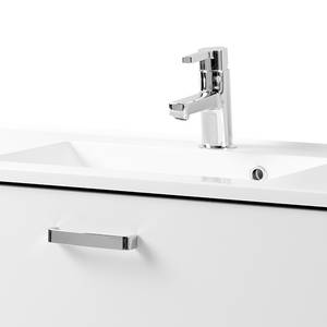 Mobile con lavabo Zeehan I Bianco lucido / Grafite - Larghezza: 100 cm