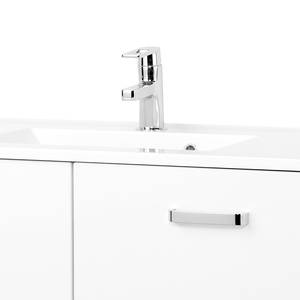 Mobile con lavabo Zeehan II Bianco lucido / Grafite - Larghezza: 100 cm