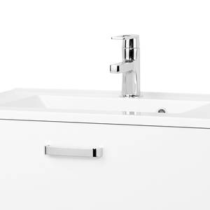Mobile con lavabo Zeehan I Bianco lucido / Grafite - Larghezza: 70 cm