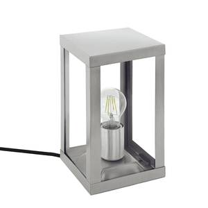 AußenVloerlamp Alamonte glas/roestvrij staal - 1 lichtbron - Roestvrij staal