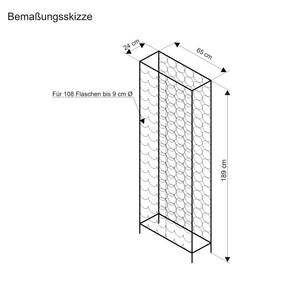 Weinflaschenregal Eisenmetall - schwarz