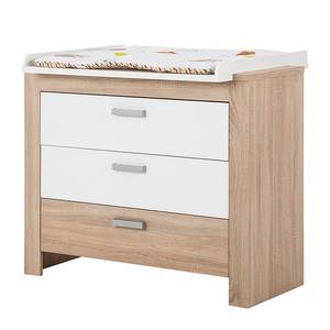 Commode Bini eikenhoutkleurig/mat wit