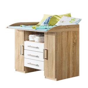 Verschoningscommode Samira eikenhouten look/alpinewit - losstaand