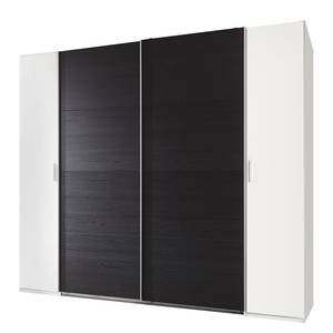 Armoire à vêtements Lotto I Blanc alpin / Imitation chêne noir - Largeur : 270 cm - Sans cadre passepartout