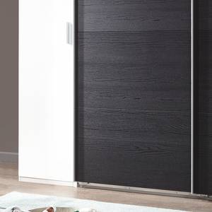 Armoire à vêtements Lotto I Blanc alpin / Imitation chêne noir - Largeur : 270 cm - Sans cadre passepartout