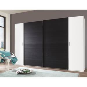 Armoire à vêtements Lotto I Blanc alpin / Imitation chêne noir - Largeur : 315 cm - Sans cadre passepartout