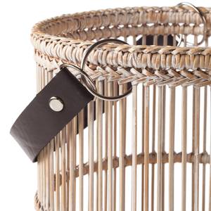 Windlicht Genua Rattan - Beige - Höhe: 20 cm