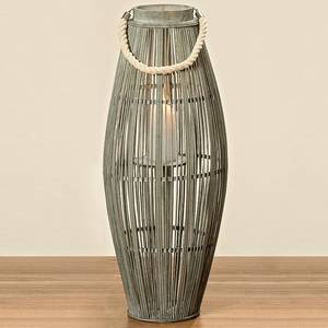 Windlicht Valencia Bamboo Bambus / Metall - Bambus hellgrau / Hellgrau