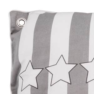 Kissen Stars & Stripes Neo Baumwollstoff - Grau / Weiß