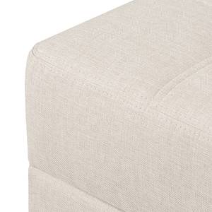 Wohnlandschaft Benni Webstoff Beige - Longchair davorstehend links / Ottomane rechts - Ohne Hocker