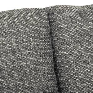 Canapé panoramique Berrings Imitation cuir / Tissu structuré - Noir / Gris - Méridienne courte à gauche (vue de face)