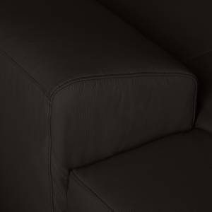 Canapé panoramique Bollon Imitation cuir - Marron foncé - Méridienne courte à gauche (vue de face) - Sans fonction