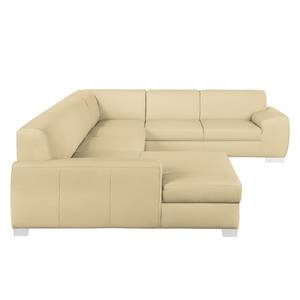 Zithoek Bollon kunstleer - Warm beige - Longchair vooraanzicht links - Geen functie