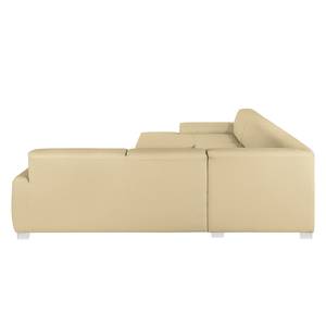 Wohnlandschaft Bollon Kunstleder Warmes Beige - Longchair davorstehend links - Keine Funktion