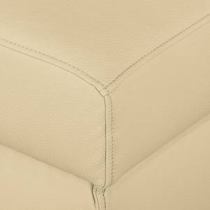 Canapé panoramique Bollon Imitation cuir - Beige chaud - Méridienne courte à droite (vue de face) - Fonction couchage