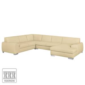 Wohnlandschaft Bollon Kunstleder Warmes Beige - Longchair davorstehend rechts - Keine Funktion